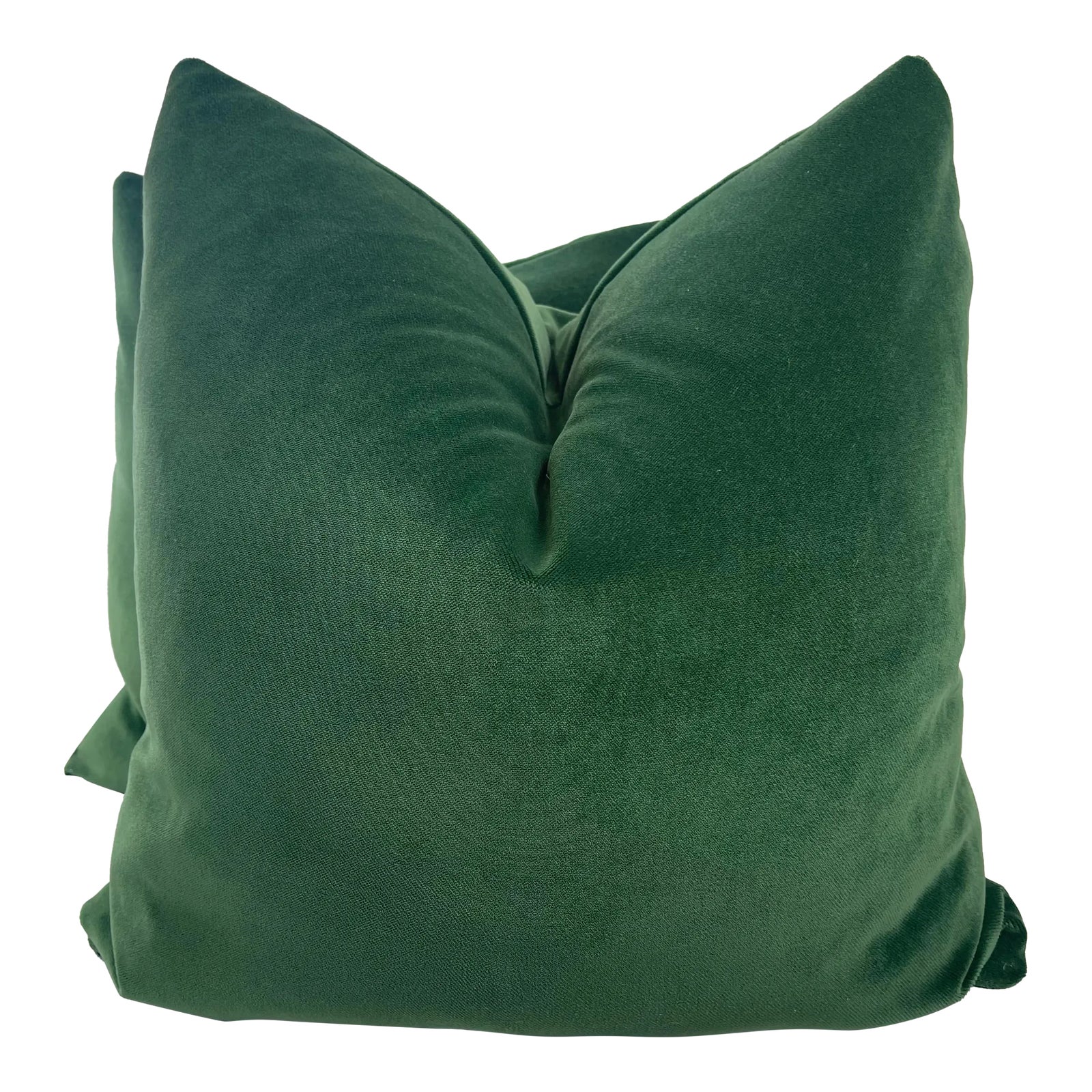 Forest Green Velvet 22" Pillows a Pair Chairish