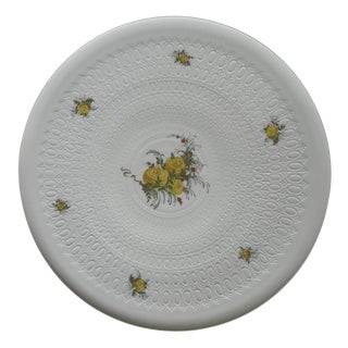Romance in Yellow Cake Plate by Björn Wiinblad for Rosenthal, 1978 For Sale