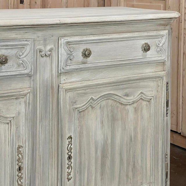19th Century Country French Whitewashed Oak Buffet For Sale - Image 11 of 18