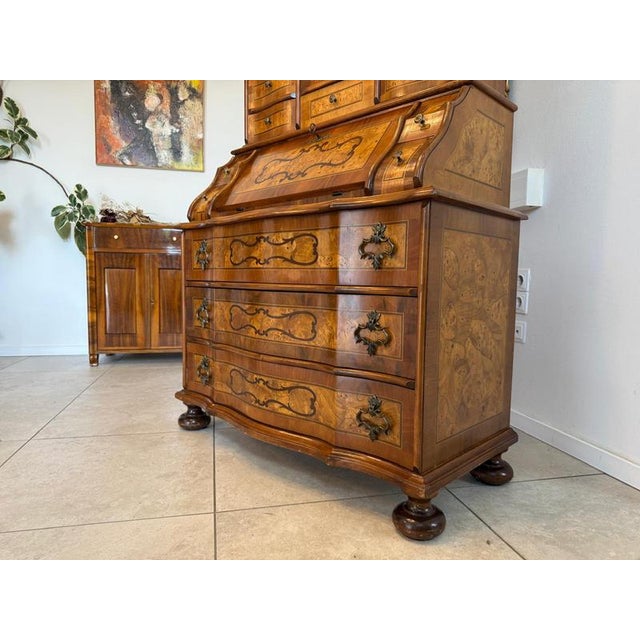 Wood Baroque Writing Desk Tabernacle For Sale - Image 7 of 17