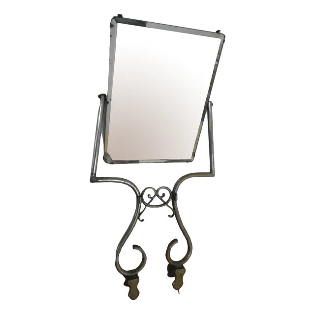 Mid-Century Iron Mirror, 1940s For Sale