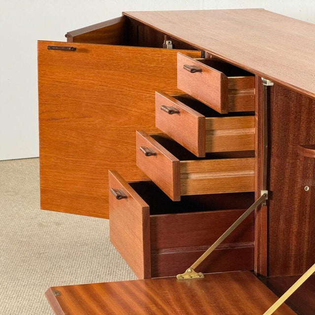 Mid-Century Sideboard with Brown Leather Handles from Meredew For Sale - Image 13 of 17