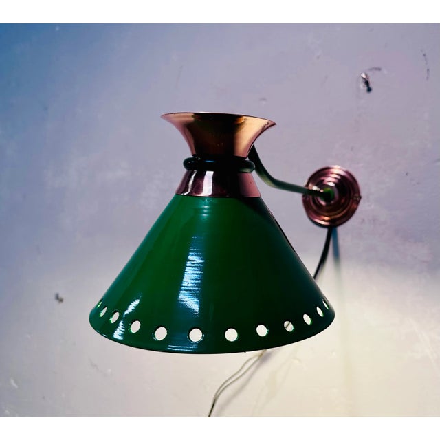 Metal Vintage Copper Wall Lights, 1950s, Set of 2 For Sale - Image 7 of 13