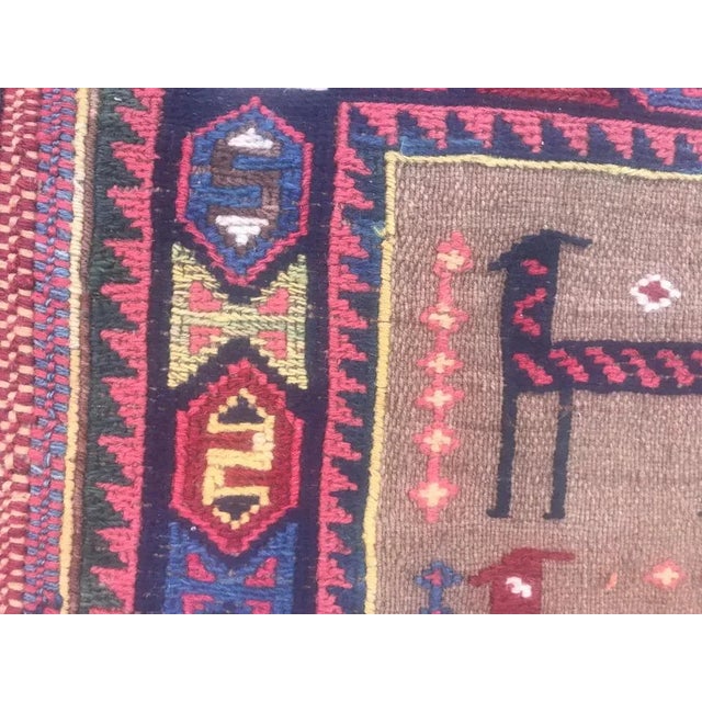 Vintage Soumak Shahsavand Kilim For Sale - Image 6 of 13