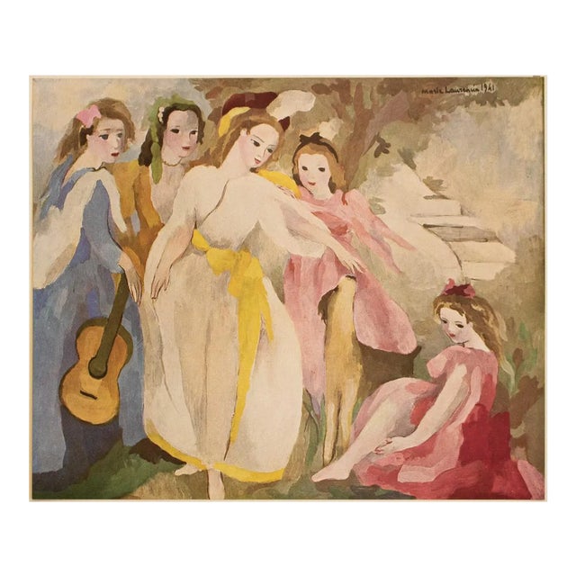 1951 After Marie Laurencin "The Princess of Cleves", First Edition Avant-Garde Parisian Lithograph For Sale
