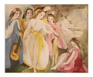 1951 After Marie Laurencin "The Princess of Cleves", First Edition Avant-Garde Parisian Lithograph