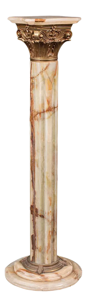 1950s Vintage Onyx Italian Decorative Jardiniere Stand