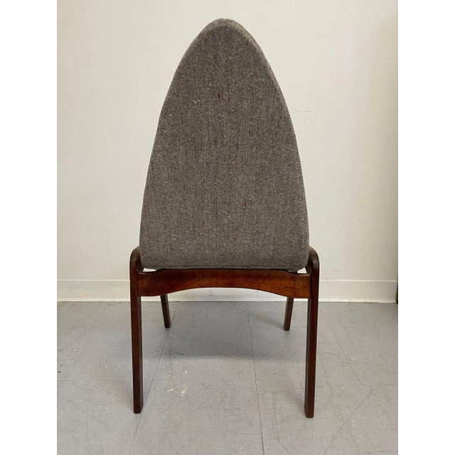 Chet Beardsley 1960s Vintage Grey Upholstered Mid Century Modern Chair For Sale - Image 4 of 7
