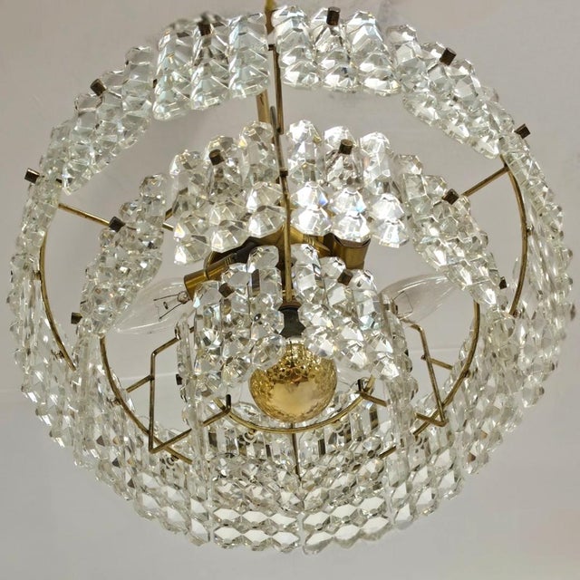 Kinkeldey Mid-Century Three-Layered Glass Kinkeldey Chandelier, 1960s For Sale - Image 4 of 6