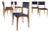 Model 693 Chairs in Wood and Blue Velvet by Carlo de Carli for Cassina, 1957, Set of 6 For Sale
