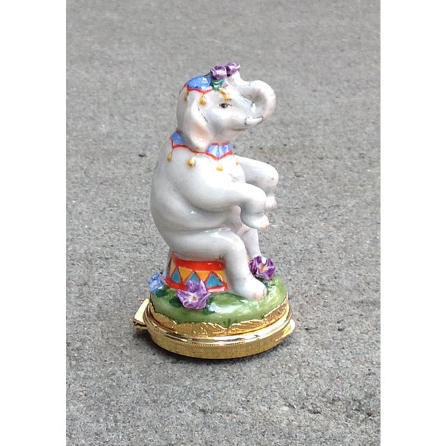 Adorable English Enameled Porcelain Trinket Box (Bonbonniere) Intricately detailed and hand-painted. Made by Chelsea...
