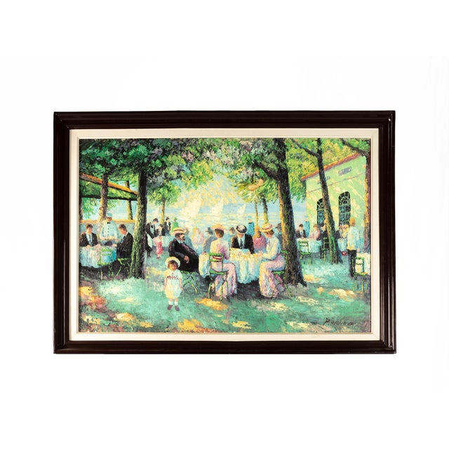 P. Arnaux, Impressionism Paris Cabaret, 20th Century, Oil on Canvas For Sale - Image 8 of 8