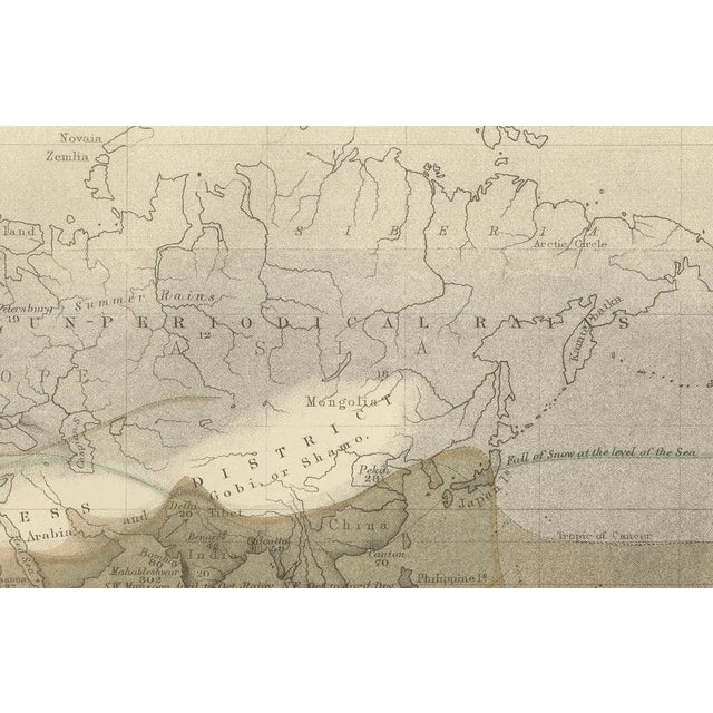Mid 19th Century Rain and Snow Map by A.K. Johnston, 1852 For Sale - Image 5 of 11