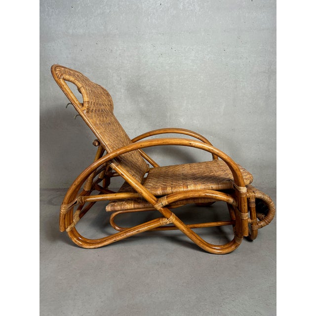 Vintage Chaise Lounge in Wicker, 1970s For Sale - Image 15 of 15
