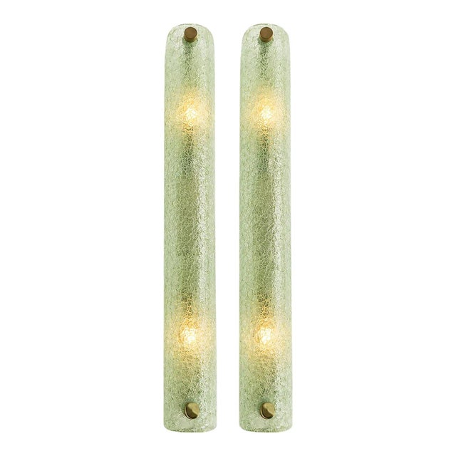 Glass Green Graniglia Canalina Murano Glass Wall Sconces by Simoeng for Simoeng, Set of 2 For Sale - Image 7 of 7