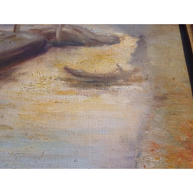 Yvonac Annurey R, Barge, 1800s, Oil on Canvas, Framed For Sale - Image 10 of 17