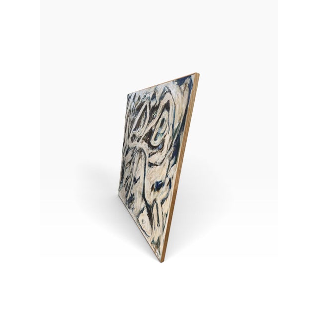 White Large Norman Liebman Mixed Media Painting With X-Ray Film, "Song of Sacrifice" – 64" X 66" For Sale - Image 8 of 10