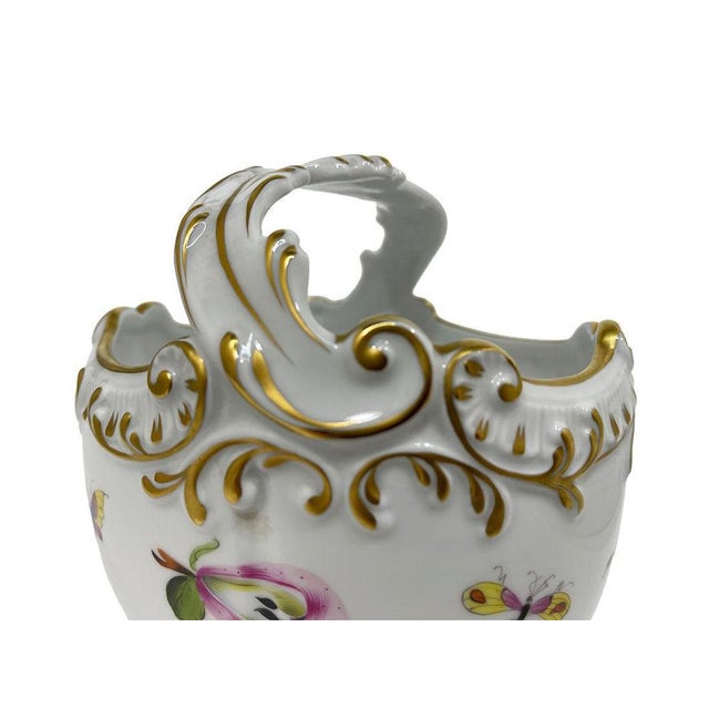 Porcelain Basket from Herend, Hungary, 1976 For Sale - Image 3 of 9