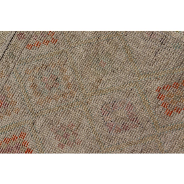 Modern Tulu in Wool With Sub-Geometric Diamond Design in Multicolor 2'8 X 9'8 For Sale - Image 11 of 11