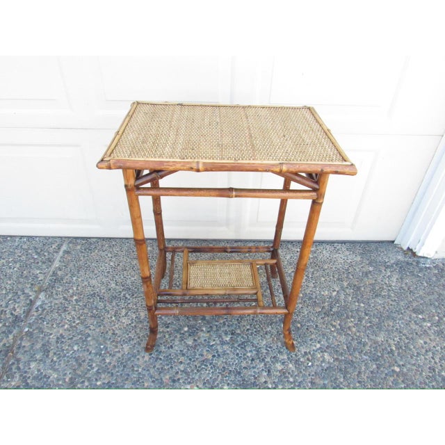 Antique English Bamboo Table For Sale - Image 12 of 17