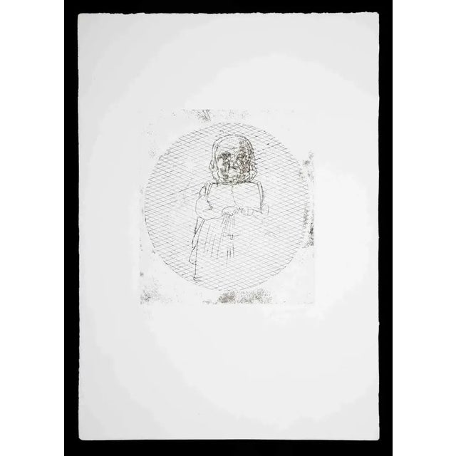 The Figure is an original Etching and Drypoint realized by Paul Petit in 1964. Hand-signed. Numbered, 41/50. The artwork...