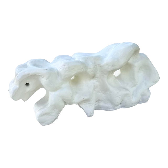 Minimalist Abstract Textured Plaster Sculpture For Sale