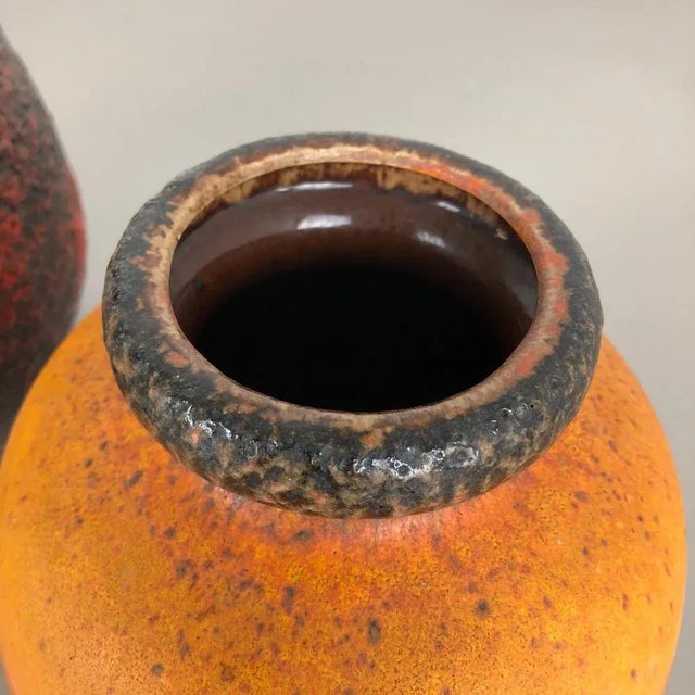 Multi-Colored Fat Lava Ceramic Vases from Scheurich, Germany, 1970s, Set of 3 For Sale - Image 13 of 18