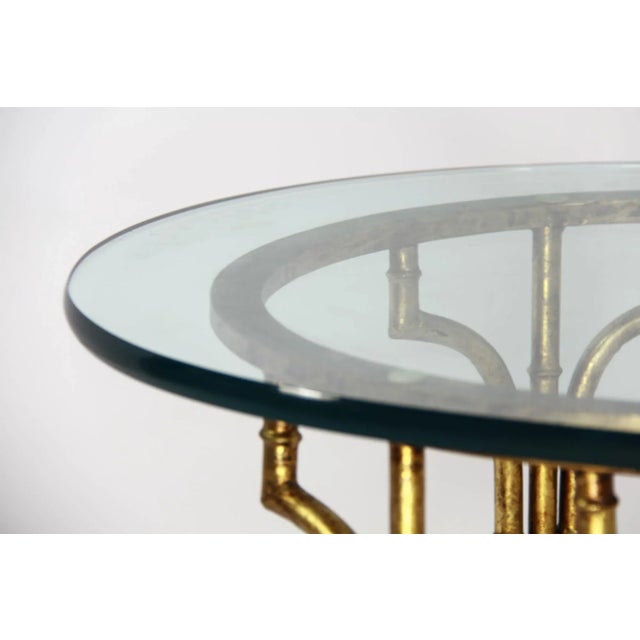 1970s Hollywood Regency Faux Bamboo Oval Cocktail Table For Sale - Image 4 of 13