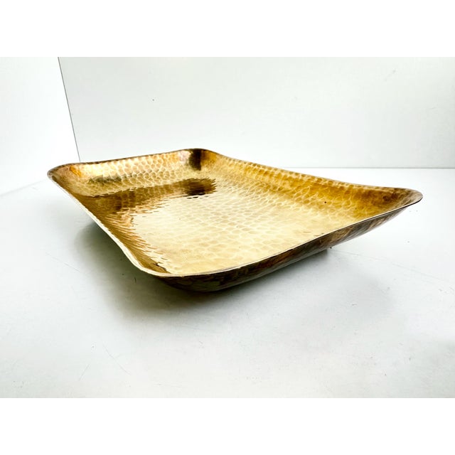 1930s Art Deco Hand-Hammered Brass Bowl on Ball Feet, Germany, 1930s For Sale - Image 5 of 13