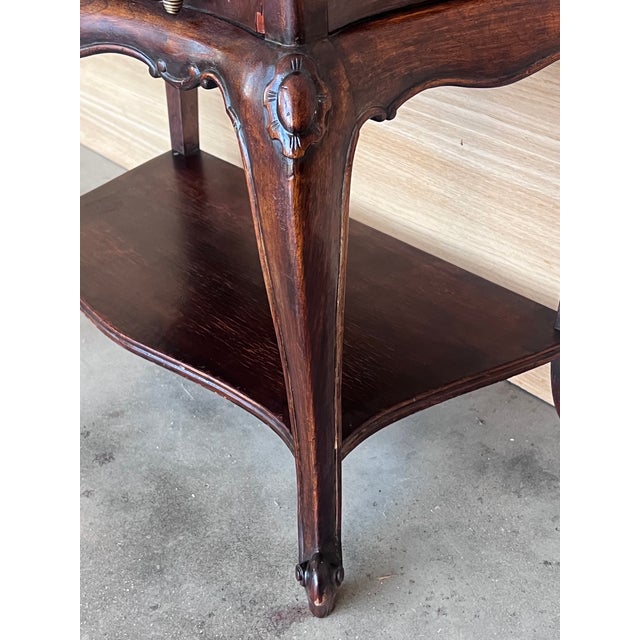 French Nightstands with Drawers and Cabriole Legs, 1910, Set of 2 For Sale - Image 13 of 14