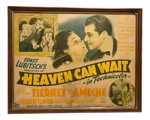 1943 "Heaven Can Wait" Lobby Card for Lubitsch's Film Production, Framed