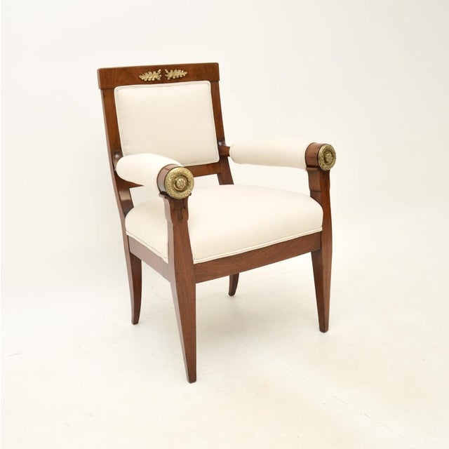 Regency Chair with Gilt Bronze, 1815 For Sale - Image 4 of 12