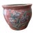 Vintage Large Chinoiserie Large Porcelain Koi Fish Bowl Planter Floral Motif For Sale