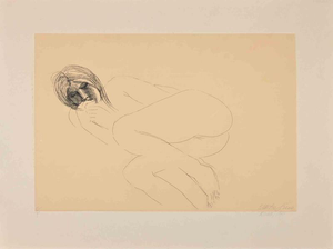 Emilio Greco, Reclined Nude, Edition 72/90, 1979, Etching