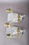 Art Deco French Mirrored Glass and Brass Wall Sconces, 1940s, Set of 2 For Sale - Image 3 of 17