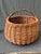 Large Antique Hand Woven Willow Gathering Basket Branch Handle For Sale - Image 10 of 17
