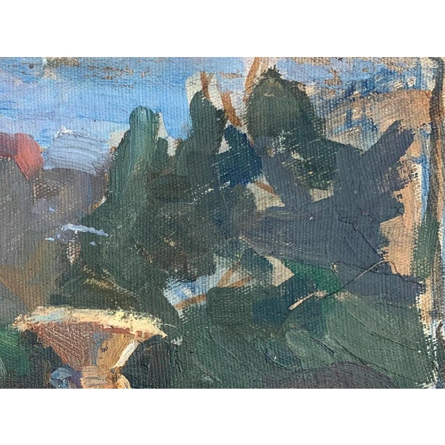 Realism Vintage Urban Oil Painting: Ukrainian Cityscape, 1960 Art For Sale - Image 3 of 6