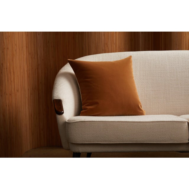 Cotton Velvet Pillow - Amber For Sale - Image 4 of 4