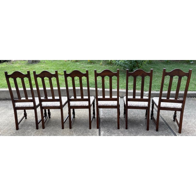 French Country Dining Chairs With Upholstery Seats - Set of 6 For Sale - Image 4 of 10