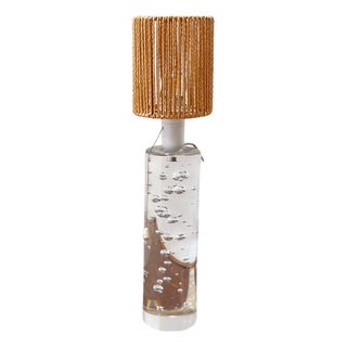 Glass Lamp with Air Bubbles Pattern, 1975 For Sale
