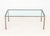 Modern Glass Top and Wrought Iron Coffee Table. 17.25" H x 46.5" W x 24.25" D. Provenance: From a Westchester County Estate.