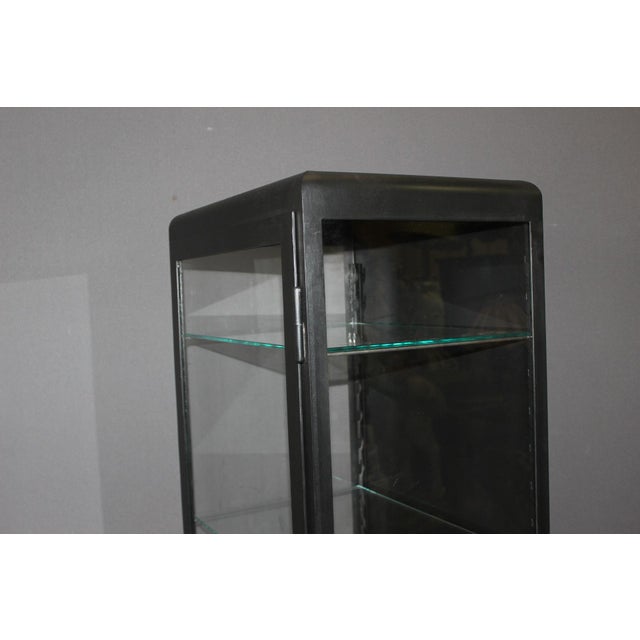 Black Lacquered Iron Display Case, 1950 For Sale - Image 3 of 16