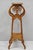 Vintage French Art Nouveau Style Carved Teak Wood Pedestal Plant Stand Side Table. Circa Late 20th Century. Measurements:...