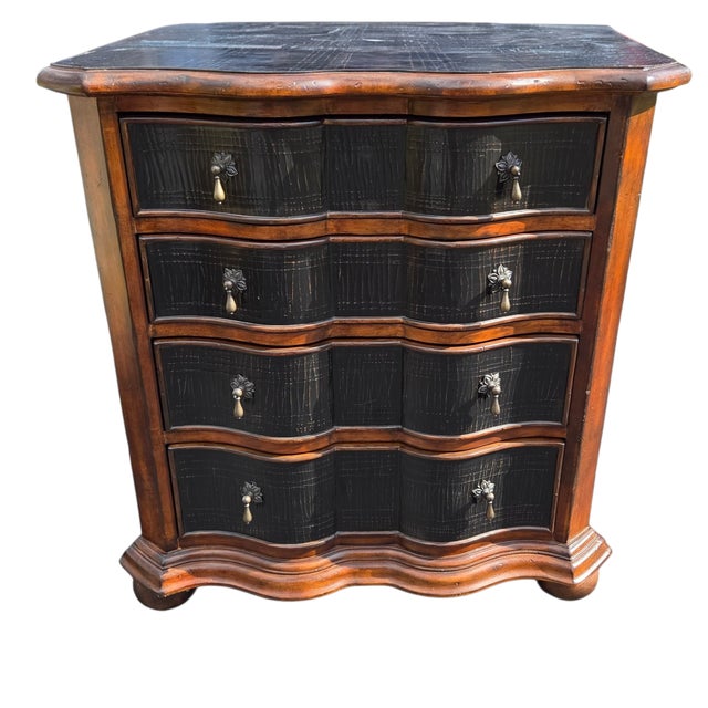 1990s Ethan Allen Lucca Serpentine Chest of Drawers Dresser Nightstand Console For Sale - Image 16 of 17
