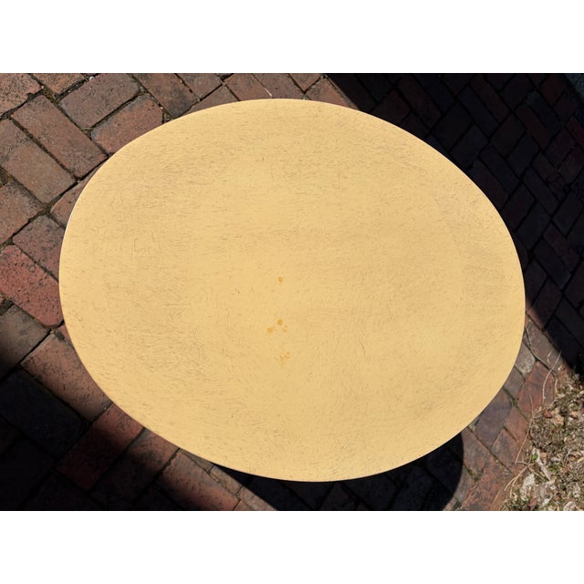 1980s Charles Pfister for Baker Furniture Oval Side/Bedside Table For Sale - Image 9 of 18