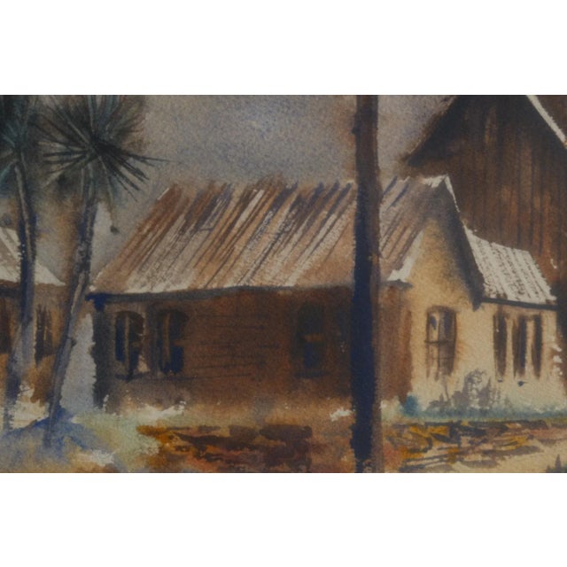 Late 20th Century Murray Joyce "Saltillo, Mexico – September 1978" Original Watercolor Painting, Museum Quality Framing For Sale - Image 5 of 9