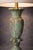 Verdigris Patinated Urn Form Table Lamp With 16” Linen Drum Shade For Sale In Los Angeles - Image 6 of 8