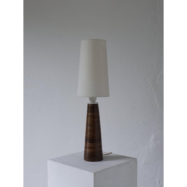 Large Stoneware Table Lamp Base Irma Yourstone Sweden 1960s For Sale - Image 6 of 6