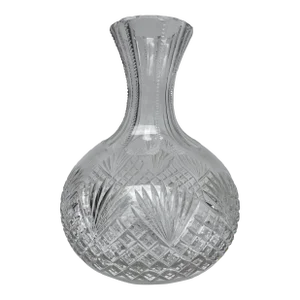 Circa 1897 Antique Crystal Carafe American Brilliant Period Strawberry Diamond Fans
