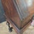 Antique English Oak Gothic Revival X-Base Bureau Desk on Stand For Sale - Image 15 of 18
